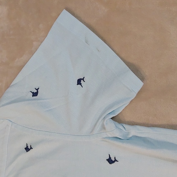 Ralph Lauren Knit Oxford Men's Button Down Fish Pattern Polo Shirt Size XLT - Picture 13 of 14